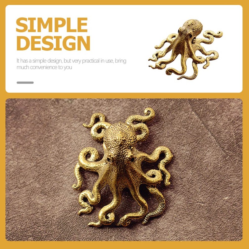 Warmhm Retro Octopus Model Ornament Octopus Statue Figurine Desktop Adornment
