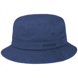Stetson Cotton Twill Bucket Hat with UV Protection, Fabric Hat, Cotton Hat, Fishing Hat, Fishing Hat, Women's/Men, Summer, Spring, Summer, darkblue