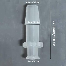 JLEivvi 12 Pcs Luer Lock Connector, Clear Female Luer Lock Tube Connector Hose Barb Fitting Kit for Connecting Syringes Hose Laboratory Equipment, 1/4 inch