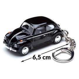 corpus delicti :: Key Ring with Model Car Compatible with VW Beetle for All Car and Classic Car Fans (Black) (20.7)