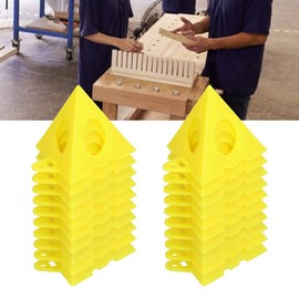 Juego de 20 Soportes de Pirámide para Pintor, Conos de Apoyo de Plástico, Color Amarillo