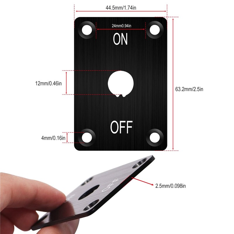 weideer Toggle Switch Panel ON OFF Bracket 12mm Mounting holes