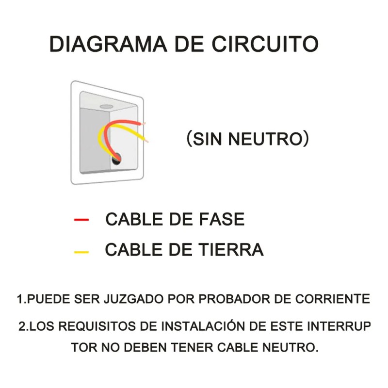 MOYAC Interruptor Inteligente Wi-fi De 1 Vías Blanco Sin Neutro
