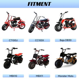 YOXUFA Mini Bike Throttle Assembly Kit + Mini Bike Brake Clutch Lever for Coleman CT100U CC100X Baja Doodlebug DB30 Motovox MBX10 MBX11 Monster Moto Predator 79 97cc 100cc Parts 22mm 7/8 Handlebars