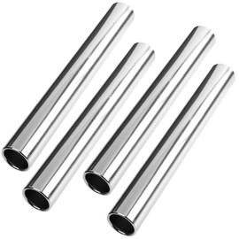 MissZM Track & Field Relay Sticks, Racing Equipment for Racing Team, Corrosion Resistant, High Strength, Smooth Surface, Suitable for Outdoor Sports Exercise, Athletes (4 Silver)