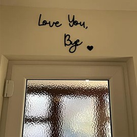 Love You Bye Sign Above Door: A Little Sign To Say I Love You Above Door Wall Wooden Decor For Bedroom & Living Room With Glue Point