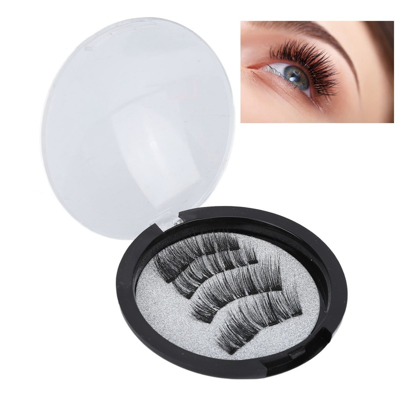 4pcs Magnetic Eyelashes Glue Free Magnetic Eyelash Clip Eyelashes Thick