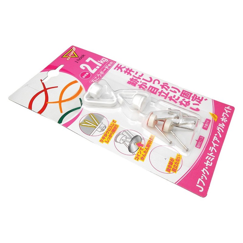 Nikkei Sangyo Magic Cross 8 J Hook, Semi-Triangle, White MJ-020W,