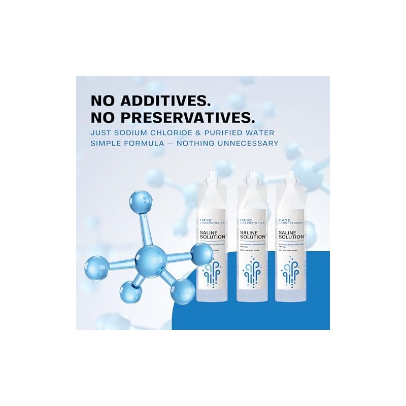 BASE LABORATORIES 0.9% Saline Solution Vials - Versatile 0.9% Sodium