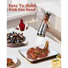 Electric Salt and Pepper Grinder Set with Storage Base, Stainless