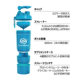 SmartShake (Smart Shake) puroteinsixeika- Smartshake Neon Blue