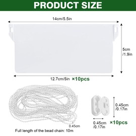 GIDWRIY Pack of 10 Slat Curtain Weight Plates 127 mm, Replacement Slats for Slat Curtain Replacement Parts, Weights for Slat Curtain with Chain Roller Chain and Chain Connector for Vertical Blinds