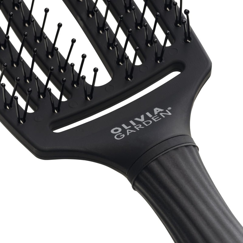 Olivia Garden - Fingerbrush Care Iconic Double Bristles Black M