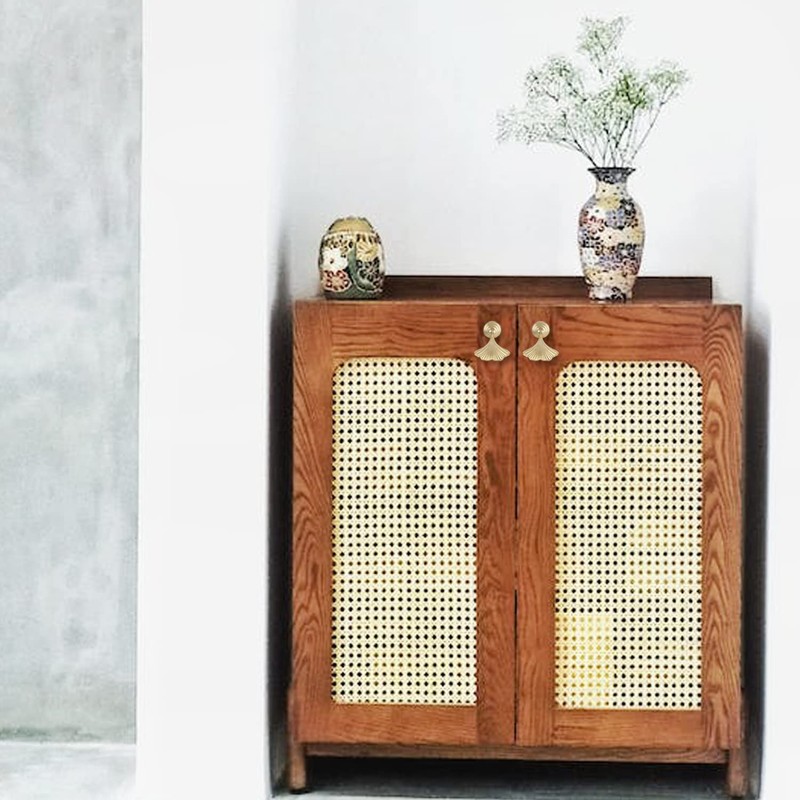 LLDYNW 4 pcs Ginkgo Leaf Knobs Leaf Shape Handles Zinc