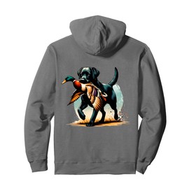 Watercolor Black Labrador Retriever Duck Hunting Dog Lovers Pullover Hoodie