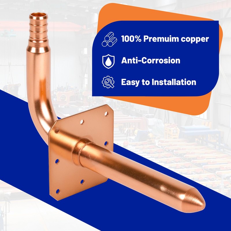(Znkiok 2 Pack) 1/2 Inch Pex Fittings,Copper Stub Out Elbow