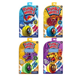 Cepia LLC Rumble Wheels Combo 4-Pack: Lightning Strikers Dragon Blaze & Fire Cat + Core Racers Nitro Robo & Road Viper – High-Speed All-Terrain Action