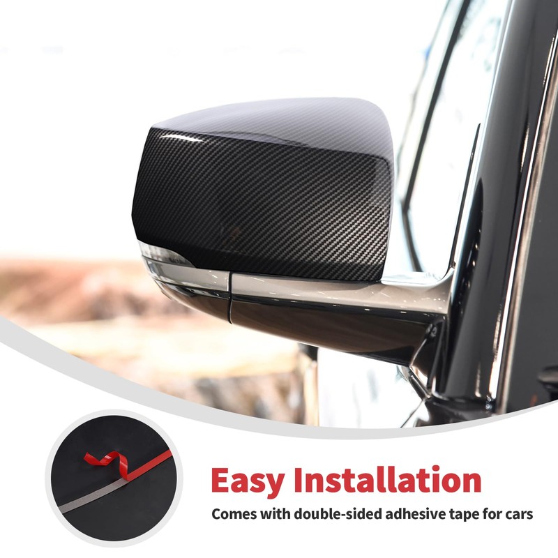 Linskip Driver and Passenger Side Mirror Covers Compatible with Jeep