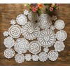 MINDPLUS Set of 24 Hand Crochet Doilies Cotton Crocheted Lace