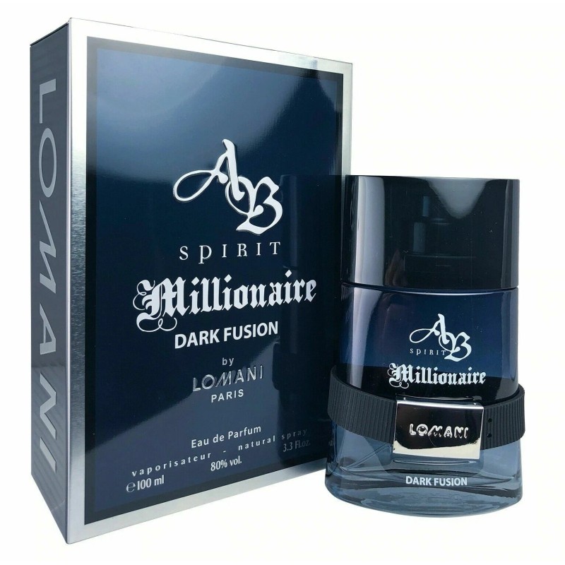 Spirit Millionaire Dark Fusion Cologne By Lomani EDP Spray 3.3oz/100ml