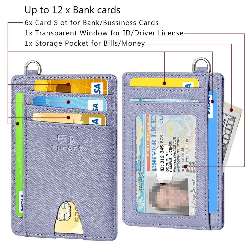 FurArt Slim Minimalist Wallet, Front Pocket Wallets, RFID Blocking, Credit