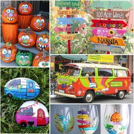 Paint Pens,Emooqi Paint Markers 20 Pack Oil-Based Painting Pen Set for Rocks Painting Wood Plastic Canvas Glass Mugs DIY Craft