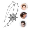 Healvian Women Rhinestone Headband Elegant Flower Design Accessory for Weddings