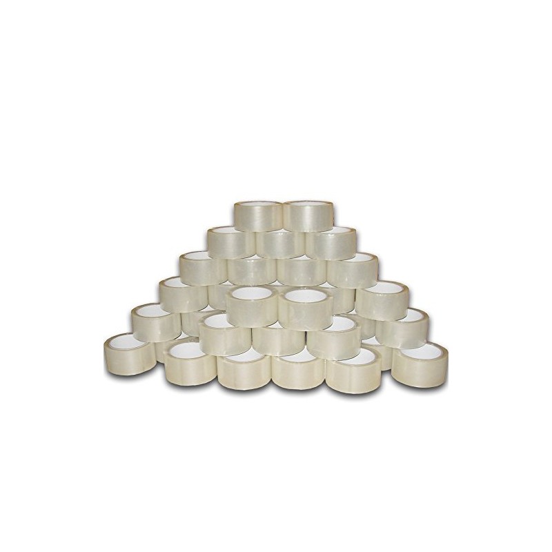 Timtina® 6 Rollen Paketband Klebeband transparent Packband (6 Rollen, Transparent)