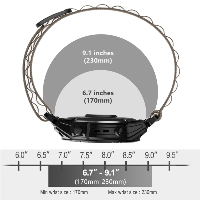 SumRioo QuickFit 22mm Strap for Garmin Fenix 8/8 Solar 47mm/7