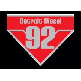 Unbranded Detroit Diesel 1974+ Series 92 Emblem for Busses, Marina, Military vehicle Decal - #2 - 6" Inches x 4.64" Inches