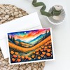 California Poppies in Color Greeting Cards and Envelopes Pack of