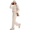 WIHOLL Travel Outfits for Women High Neck Basic Lounge Set