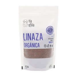 Tía Ofilia | Linaza Orgánica | Alta en fibra y omega-3 | Semillas crudas y enteras | Superalimento | 200g | Organic Flaxseed | Fiber and Omega-3 | Whole and Raw Seeds | Superfood