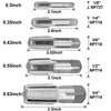 5-Piece NPT Pipe Tap Set with Sizes 1/8", 1/4", 3/8",