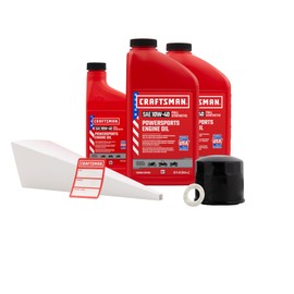 CRAFTSMAN Oil Change Kit compatible with Suzuki VS700G 1986 10W-40 Full Synthetic - In The Kit: 2.5 Quarts of Oil, 1 Filter, 1 Crush Washer, 1 Oil Change Sticker (CMXOKLT400321)