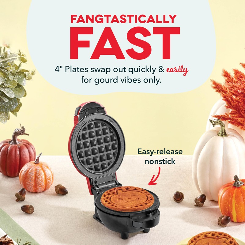 DASH Multimaker Mini System Two 4” Nonstick Removable Waffle Plates