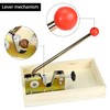 QWORK Nut Cracker with Wooden Base, Includes 4 Stainless Steel