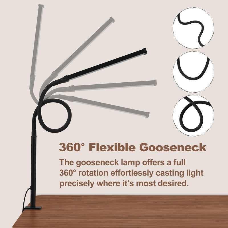 LIBORA Led Desk Lamp for Home Office, Eye-Caring Desk Light