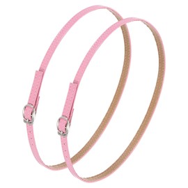 uxcell 1 Pair Replacement Ankle Strap for Heels Detachable Shoe Straps PU Leather Shoe Bands, Silk Bright Pink