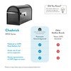 Architectural Mailboxes Chadwick Galvanized Steel Post Mount Mailbox, 8950B-10, Black,