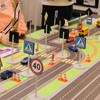 Gatuida 7pcs Mini Traffic Cones, Tiny Simulation Road Parking Signs,