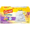 Glad ForceFlex Tall Kitchen Trash Bags, 13 Gallon, Gain Lavender,