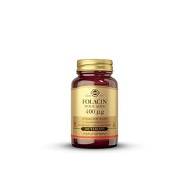 Solgar Folacin (Folic Acid) 400 µg Tablets - Pack of 100 - Supports Maternal Tissue Growth - Reduce Tiredness and Fatigue - Vegan and Gluten Free