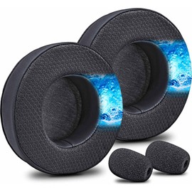 Virtuoso XT Ear Pads Replacement for Virtuoso RGB Wireless SE XT Headset, Cooling Gel, More - Softer Memory Foam, Added Thickness, Extra Durability by JESSVIT (Virtuoso XT Cooling Gel Earpads Black)