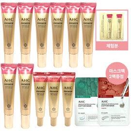 Latest AHC Eye Cream Season 12 Premier Ampoule in Core Lifting 40ml - 8 pieces + 12ml - 3 pieces + 2 trial bottles + 2 packs / 최신상 AHC 아이크림 시즌12 프리미어 앰플 인 코어 리프팅 40ml-8개+12ml-3개+체험분2매+팩2