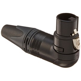 XLR Connectors 3P RT ANGLE FEMALE BLK HOUS SILVR CONTS (1 piece)