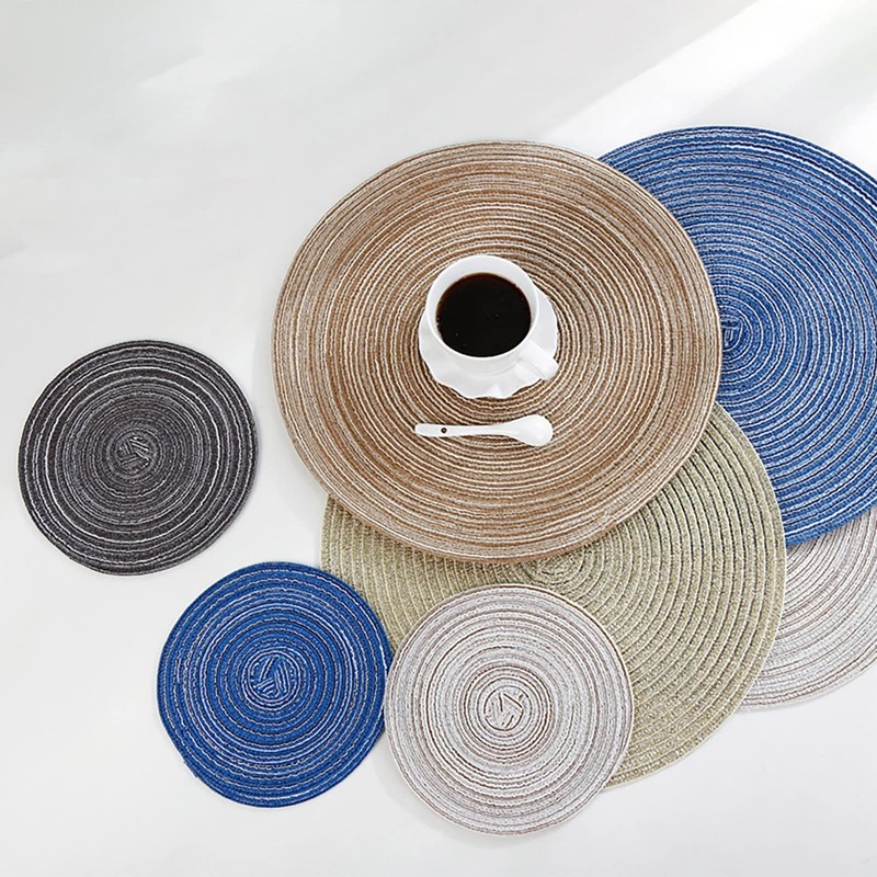QUINTRA Placemats, Washable Woven Vinyl Placemats for Dining Table, Easy
