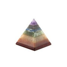 Stone Tone One Chakra Pyramid | 30-40mm | (Red Jasper, Peach Aventurine, Golden Quartz, Green Aventurine, Lapis Lazuli, Blue Aventurine, Amethyst)