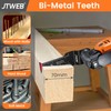 JTWEB Extra Long Oscillating Saw Blades - 12PCS Arc-Shaped Edge