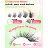 Focipeysa Wispy Lash Clusters Spiky Eyelash Clusters 10-18mm Eyelash Extensions